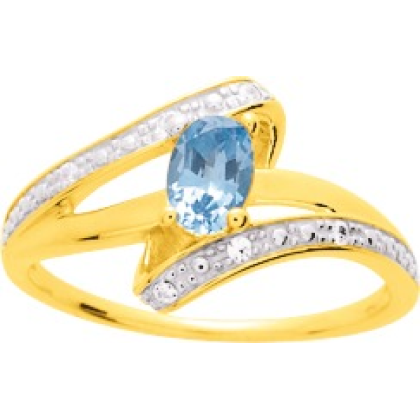 Bague  Plaqué Or Oxyde de Zirconium