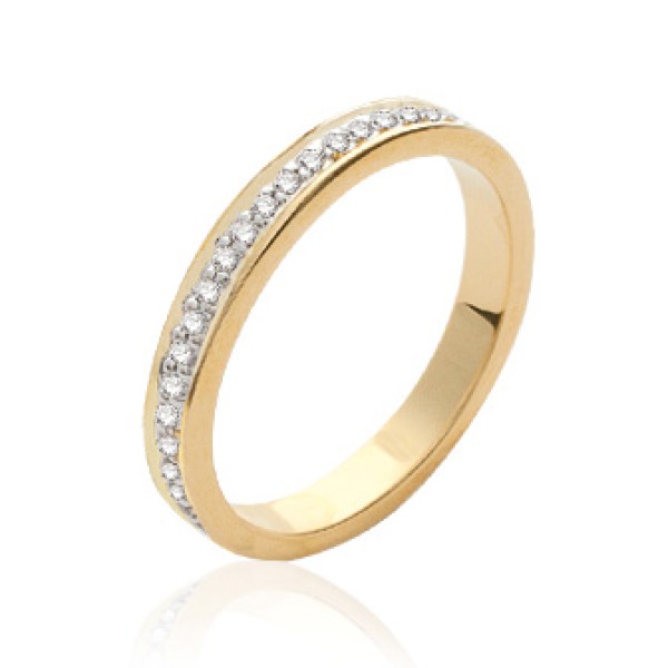 Bague  Plaqué Or Oxyde de Zirconium