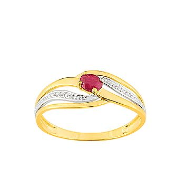 Bague  Or 375/1000 Rubis