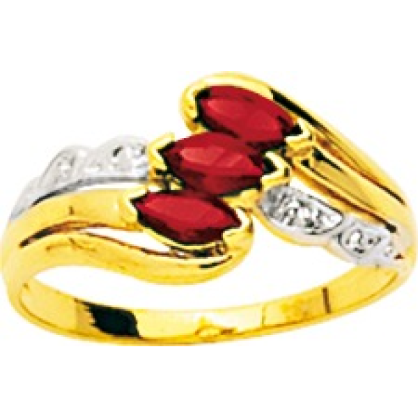 Bague  Plaqué Or Oxyde de Zirconium