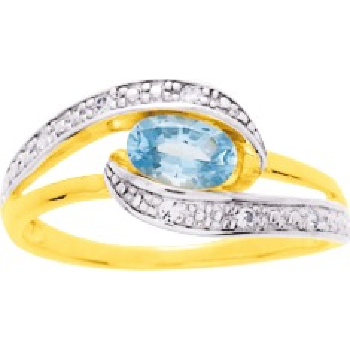 Bague  Plaqué Or Oxyde de Zirconium