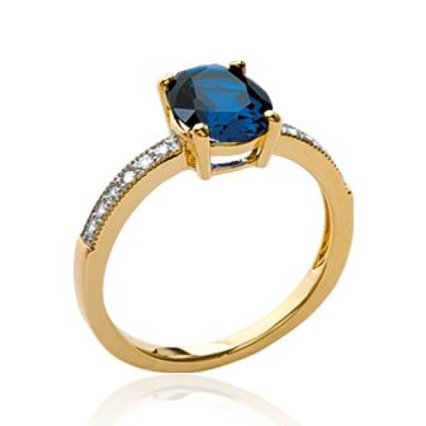 Bague  Plaqué Or Oxyde de Zirconium