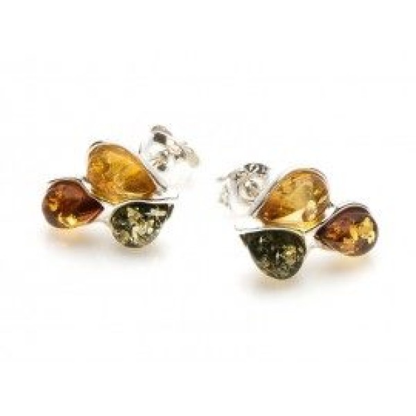 Boucles d'Oreilles  Argent 925/1000 Ambre