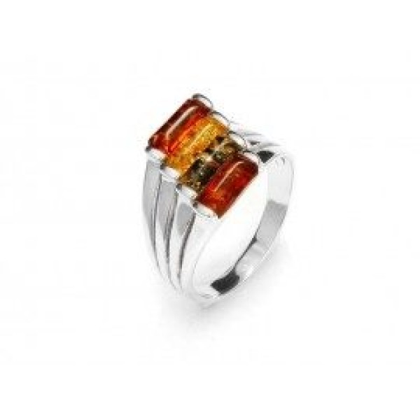 Bague  Argent 925/1000 Ambre