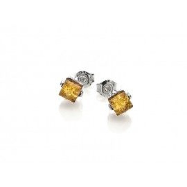 Boucles d'Oreilles  Argent 925/1000 Ambre