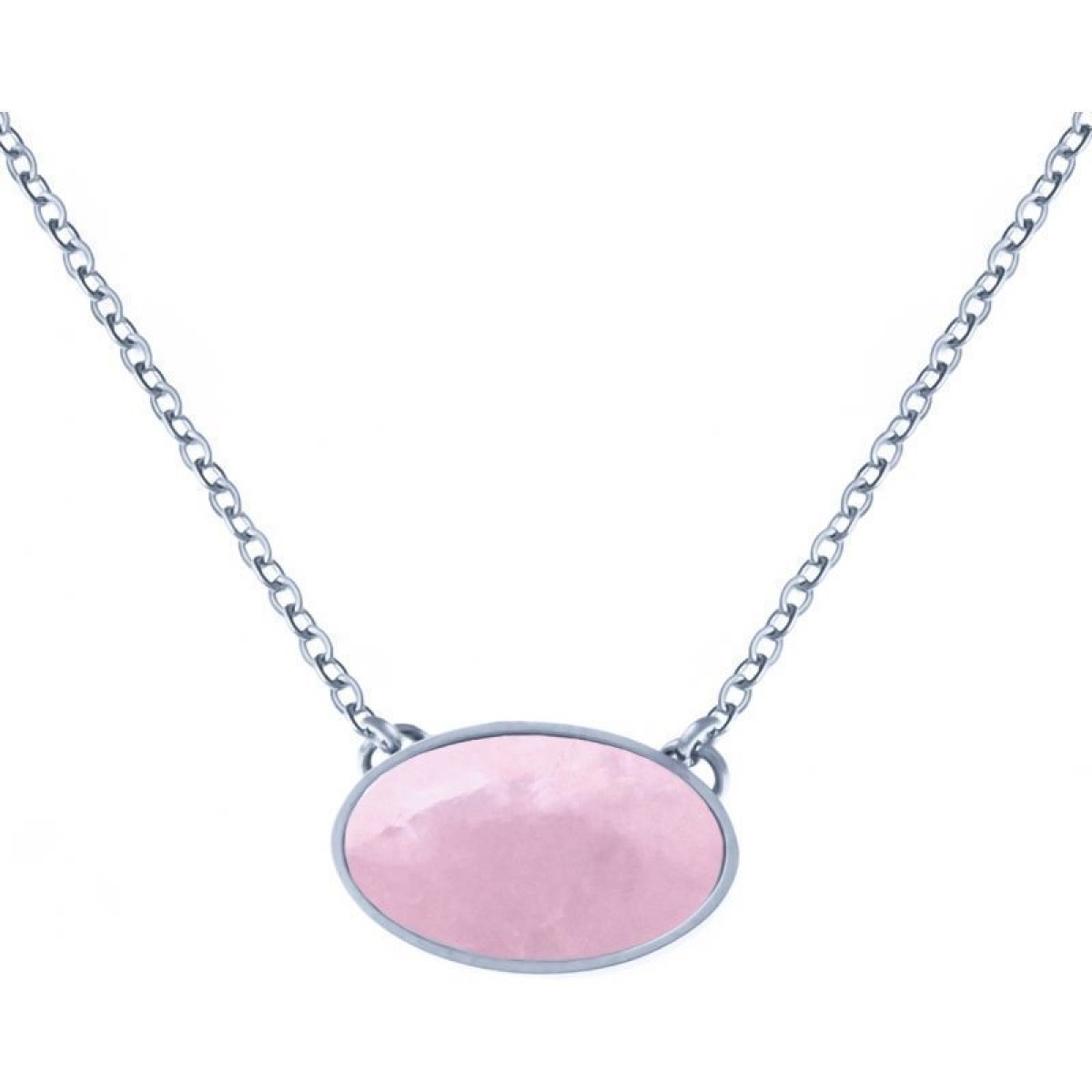 Collier  Acier Pierre Naturelle