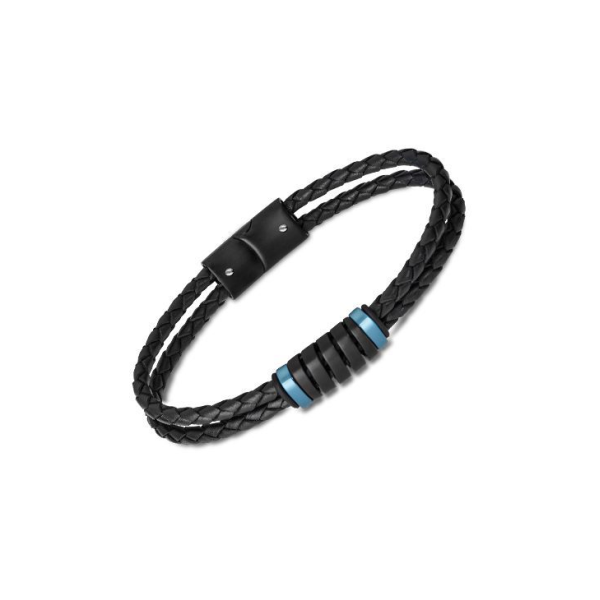 Bracelet LOTUS STYLE Acier Cuir