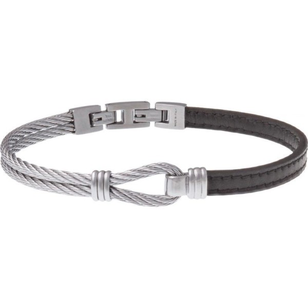 Bracelet  Acier Cuir