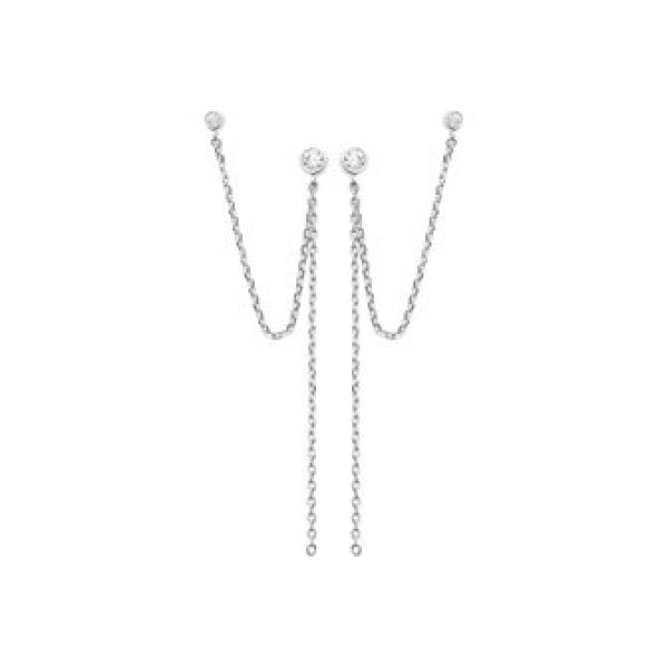 Boucles d'Oreilles  Argent 925/1000 Oxyde de Zirconium