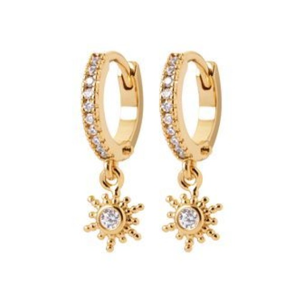 Boucles d'Oreilles  Plaqué Or Oxyde de Zirconium