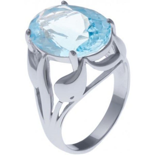 Bague  Argent 925/1000 Topaze bleue traitée
