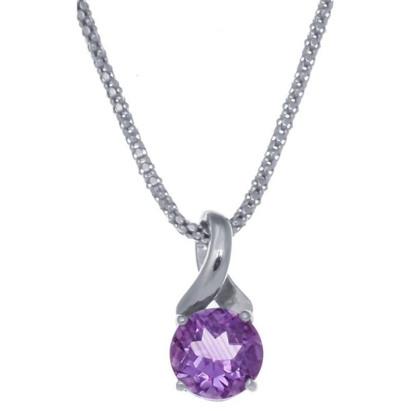 Collier  Argent 925/1000 Améthyste