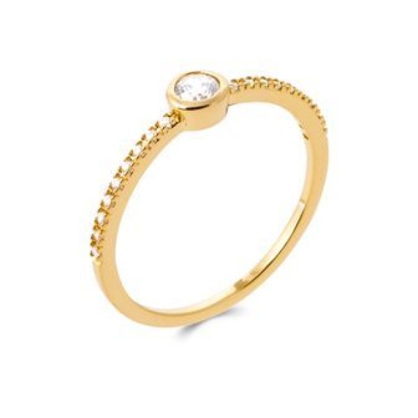 Bague  Plaqué Or Oxyde de Zirconium