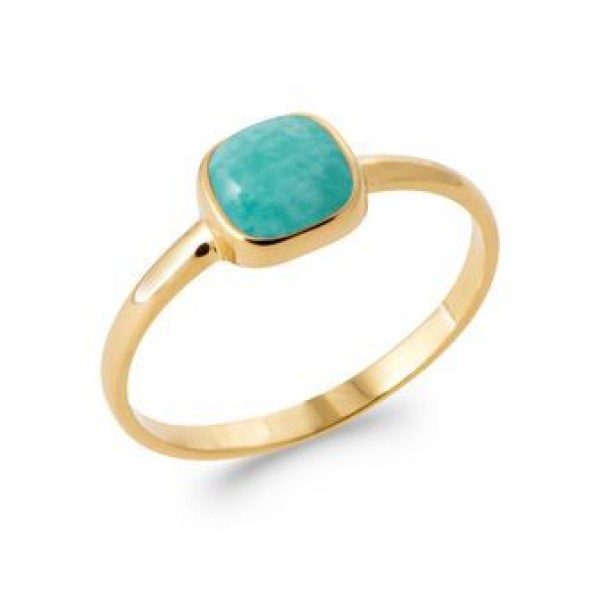Bague  Plaqué Or Pierre Naturelle