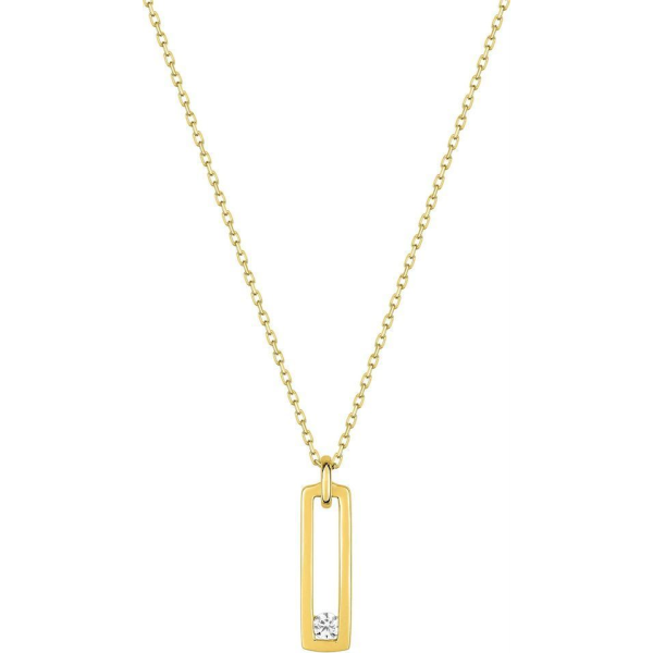 Collier  Or 375/1000 Oxyde de Zirconium