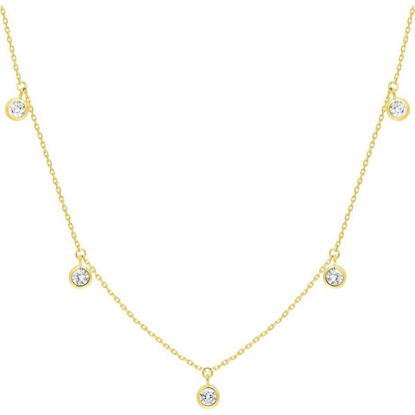 Collier  Or 375/1000 Oxyde de Zirconium