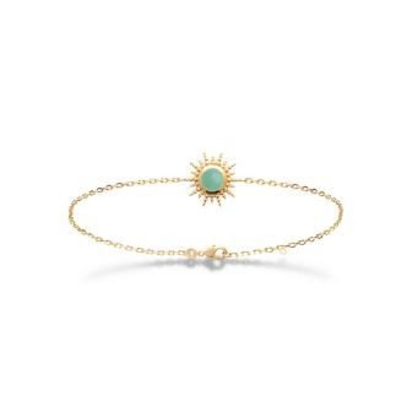 Bracelet  Plaqué Or Pierre Naturelle