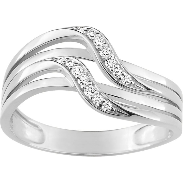 Bague  Or 375/1000 Oxyde de Zirconium