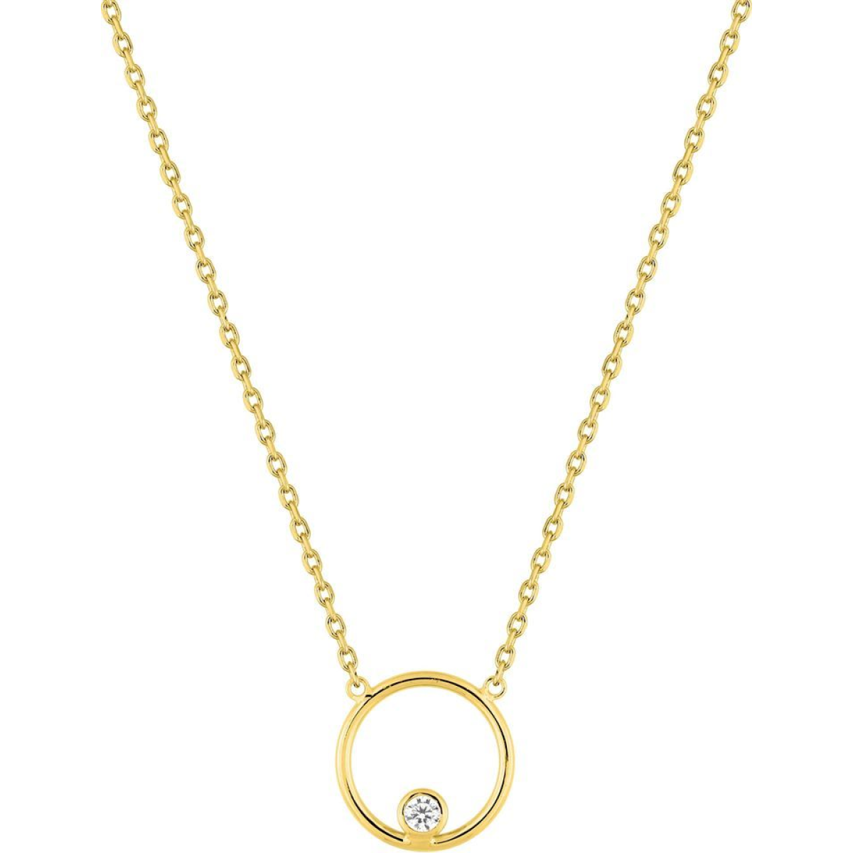 Collier  Plaqué Or Oxyde de Zirconium