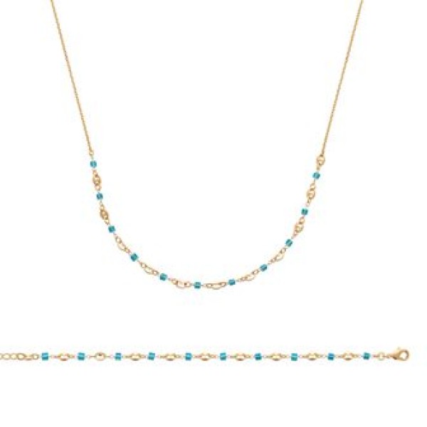 Collier  Plaqué Or Oxyde de Zirconium