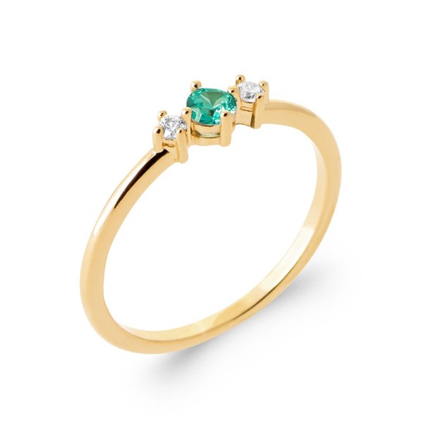 Bague  Plaqué Or Oxyde de Zirconium