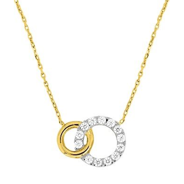 Collier  Or 375/1000 Oxyde de Zirconium