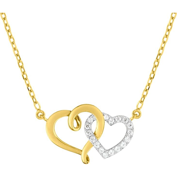 Collier  Or 375/1000 Oxyde de Zirconium