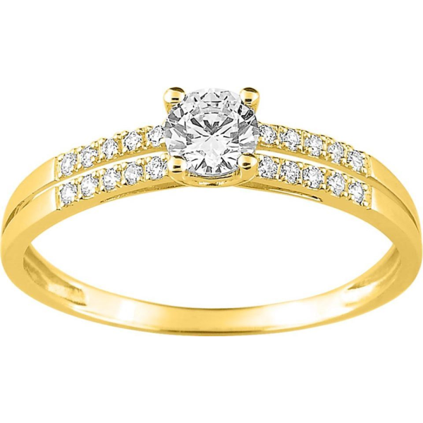 Bague  Or 375/1000 Oxyde de Zirconium