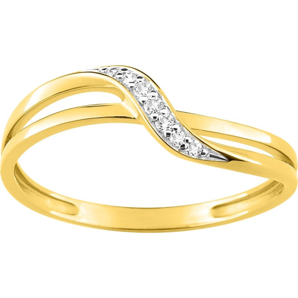 Bague  Or 375/1000 Oxyde de Zirconium