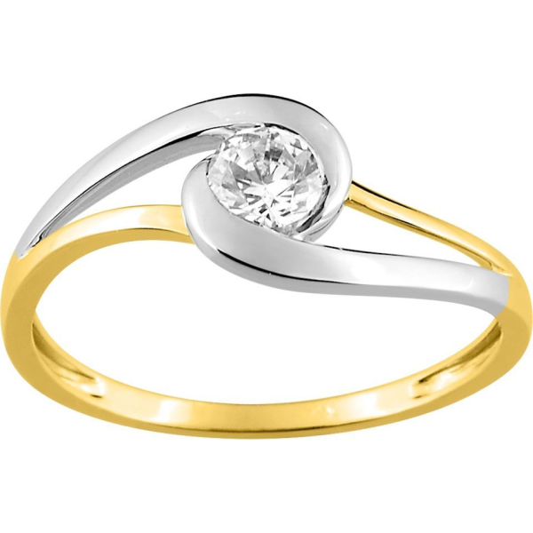 Bague  Or 375/1000 Oxyde de Zirconium