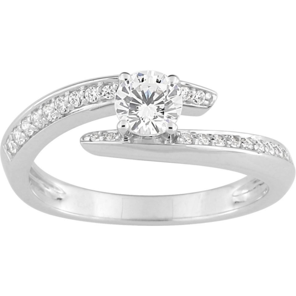 Bague  Or 750/1000 Oxyde de Zirconium
