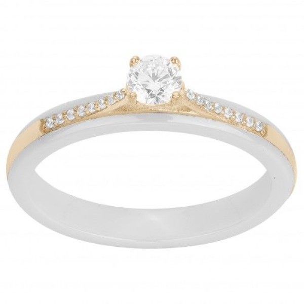 Bague  Plaqué Or Céramique