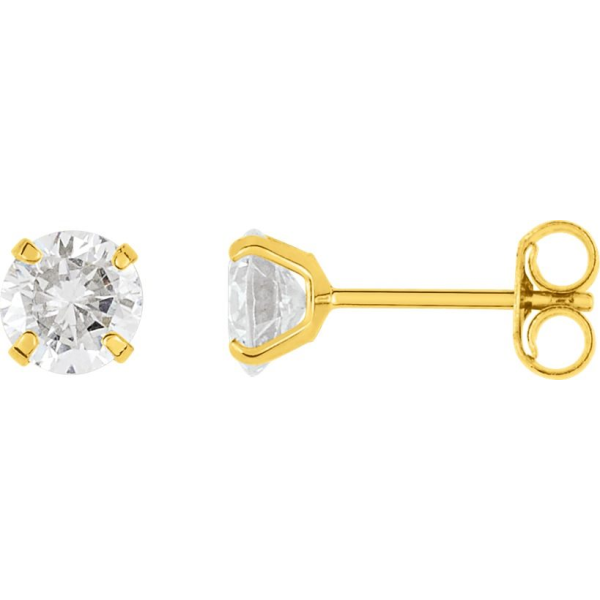 Boucles d'Oreilles  Or 750/1000 Oxyde de Zirconium