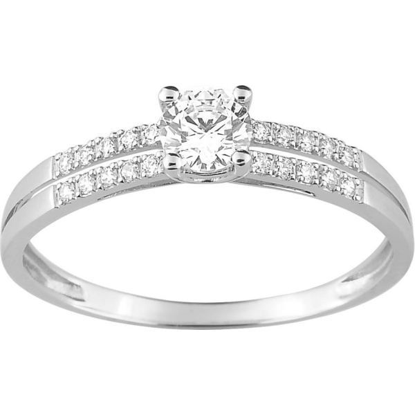 Bague  Or 750/1000 Oxyde de Zirconium