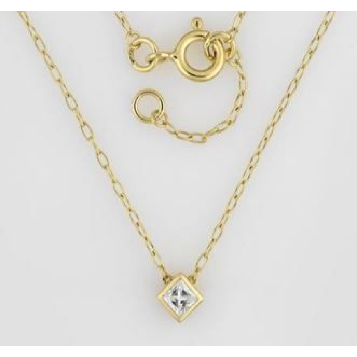 Collier  Or 375/1000 Oxyde de Zirconium