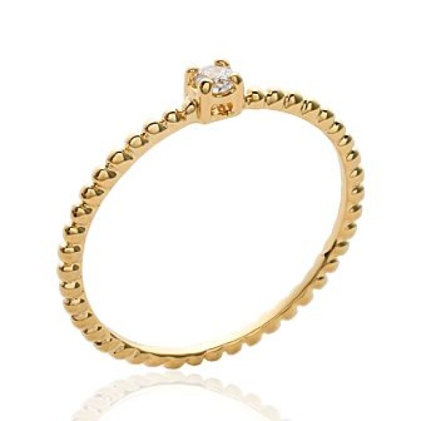 Bague  Plaqué Or Oxyde de Zirconium