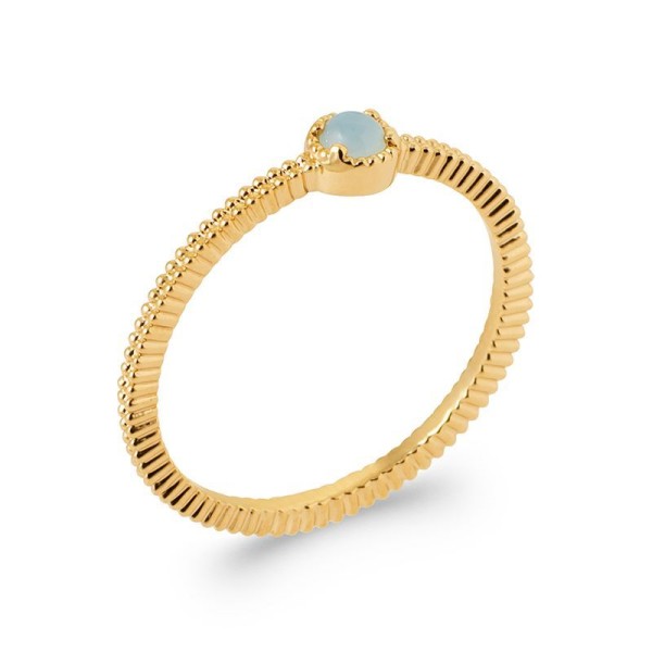 Bague  Plaqué Or Pierre Naturelle