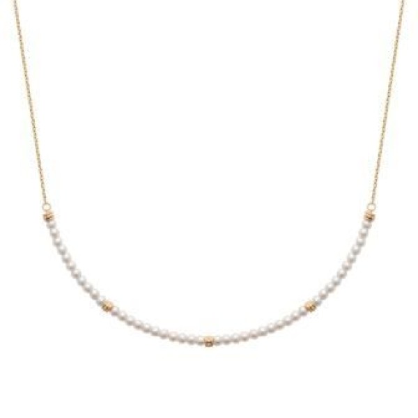 Collier  Plaqué Or Perles d'Imitations