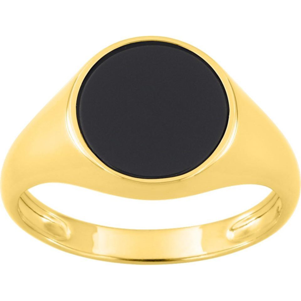 Chevalière  Plaqué Or Onyx