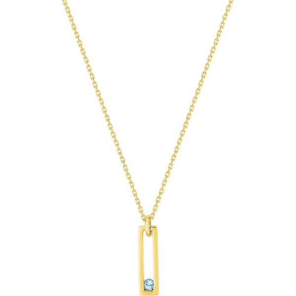 Collier  Or 375/1000 Topaze bleue traitée