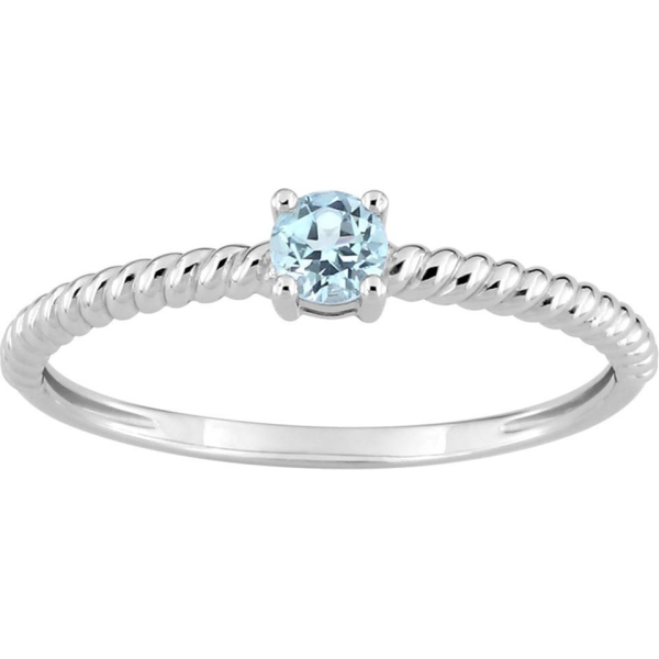 Bague  Or 375/1000 Topaze bleue traitée