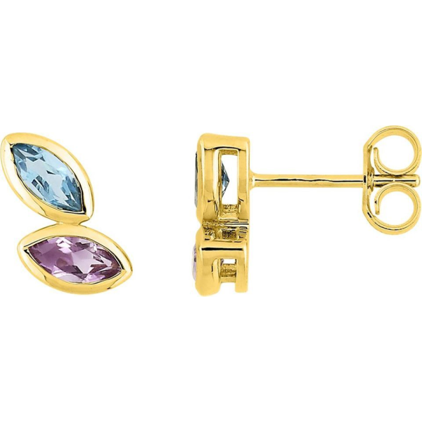 Boucles d'Oreilles  Or 375/1000 Multipierres