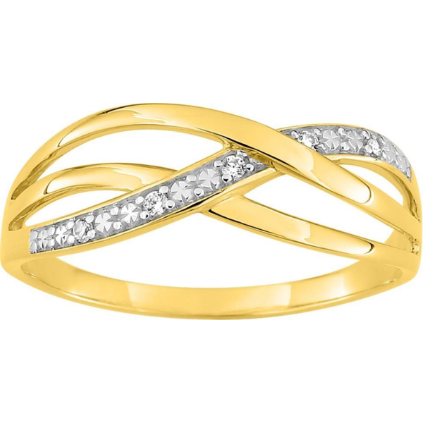 Bague  Or 750/1000 Oxyde de Zirconium