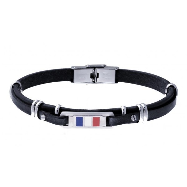 Bracelet  Acier Cuir