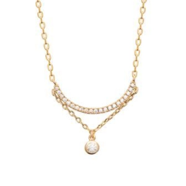 Collier  Plaqué Or Oxyde de Zirconium
