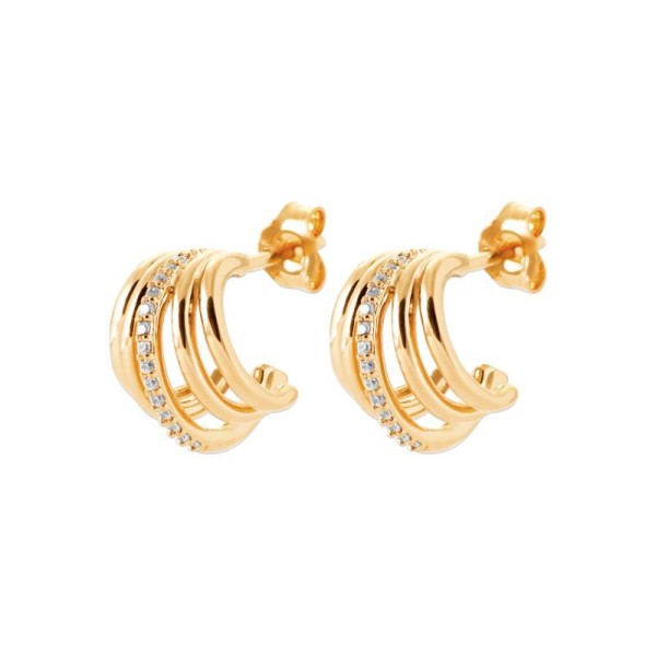 Boucles d'Oreilles  Plaqué Or Oxyde de Zirconium