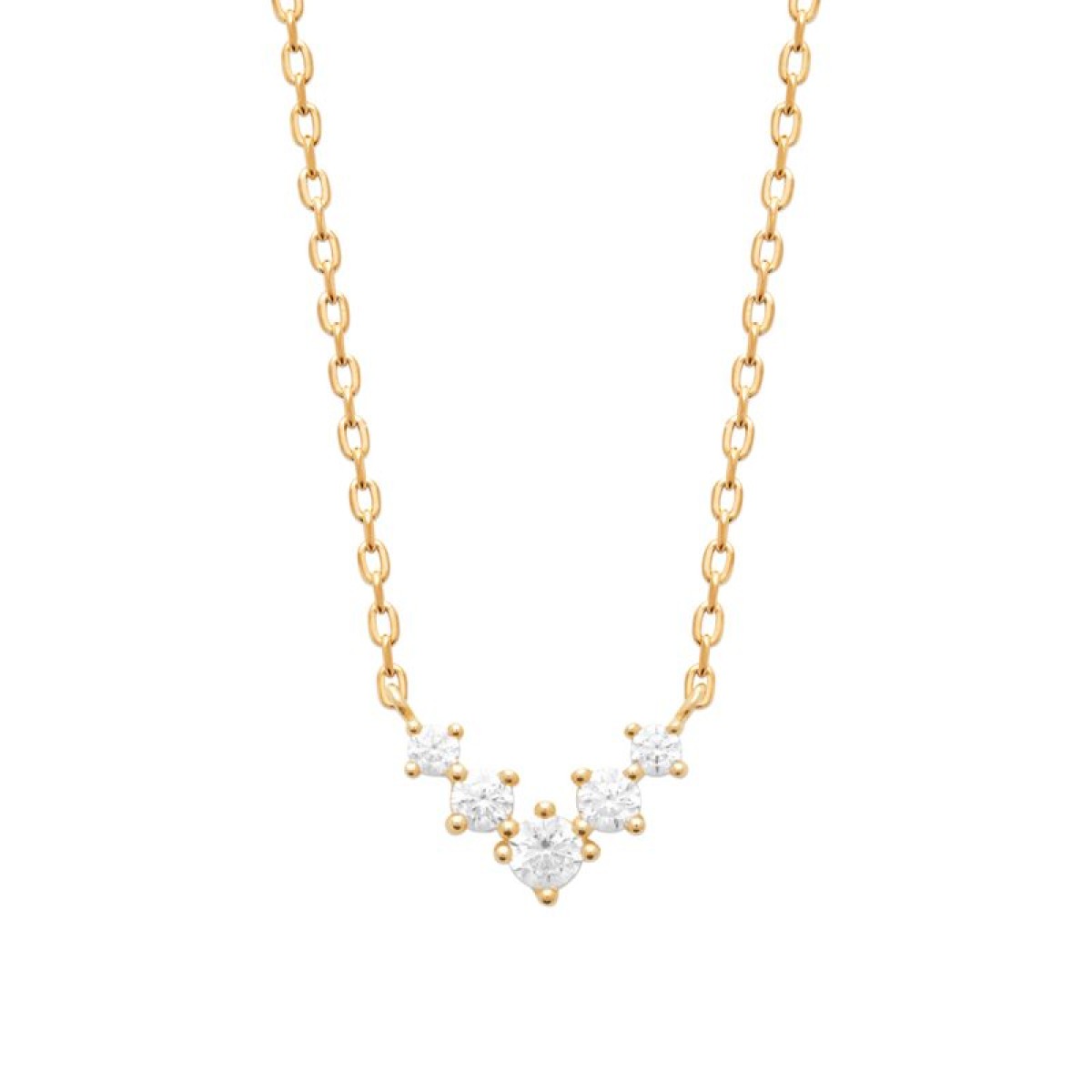 Collier  Plaqué Or Oxyde de Zirconium