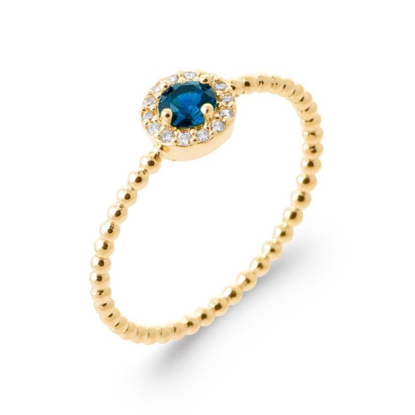Bague  Plaqué Or Oxyde de Zirconium