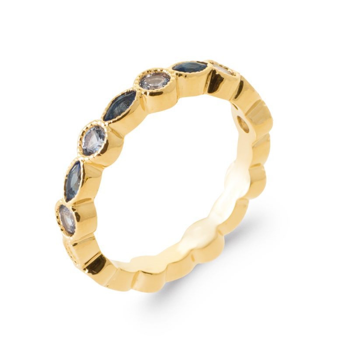 Bague  Plaqué Or Oxyde de Zirconium