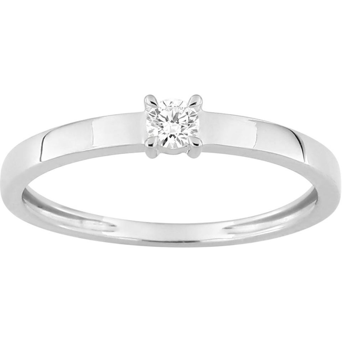 Bague  Or 375/1000 Diamant Synthétique